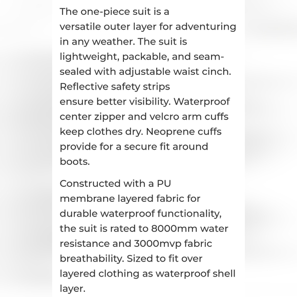 Oaki 3t One Piece Rain Suit for Toddler - Picture 7 of 8